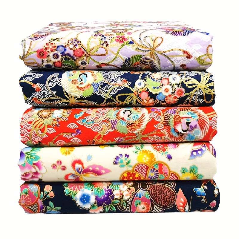 

5-pack Of 13.7x9.4 Fabric Squares For Diy Sewing & Wrapping Cloth Quilting
