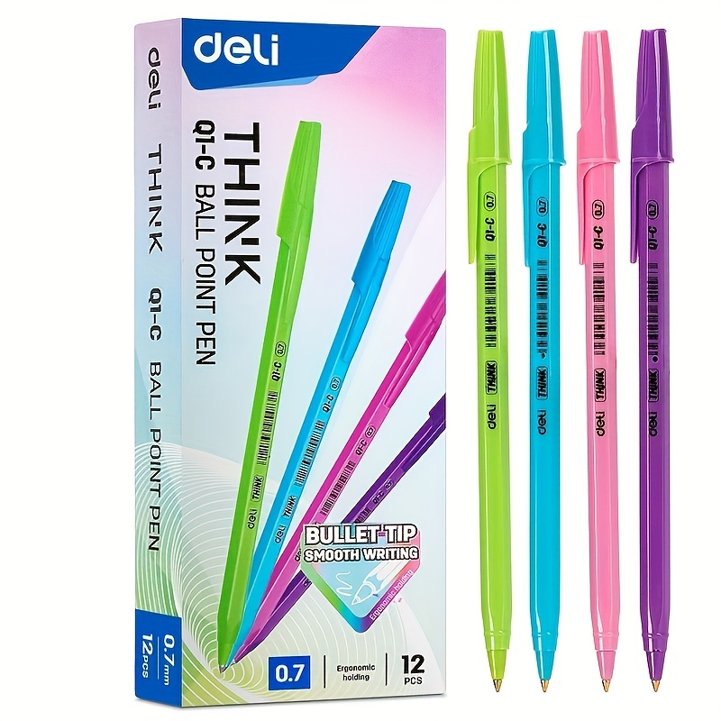 Fine Blue Ink Pencils Writing  Bullet Tip Ballpoint Pen Set