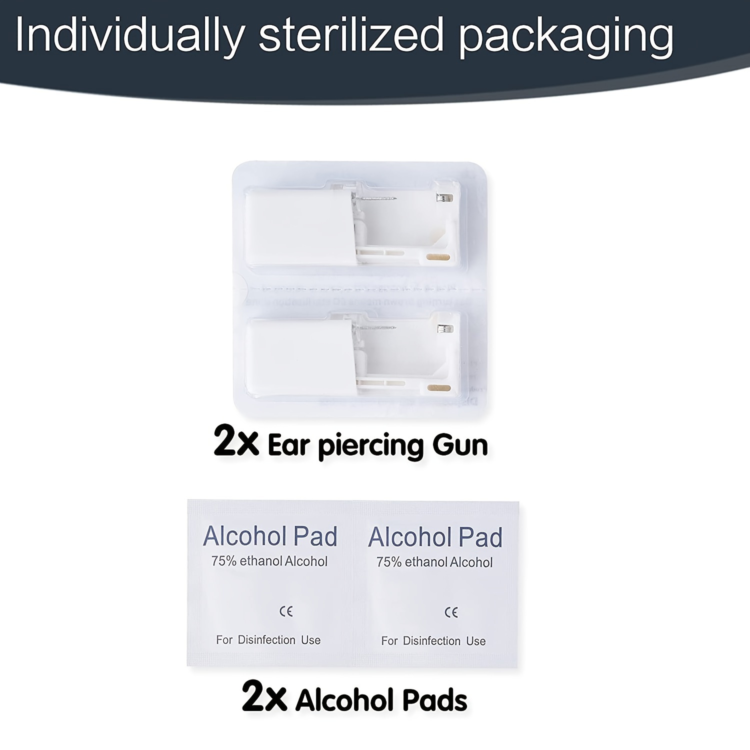 Painless And Safe Ear Piercing Kit With Disposable Sterile - Temu