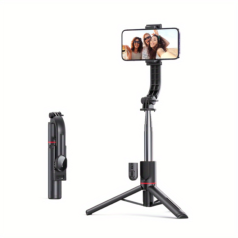 Palo de Selfie Trípode extensible portátil multifuncional inalámbrico BT  Selfie Stick con luz de relleno 104,5 cm máx. Longitud Control remoto para