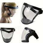 1pc unisex full shield face mask transparent windproof dustproof safety glasses prevent splash damage protect face not easy to mist