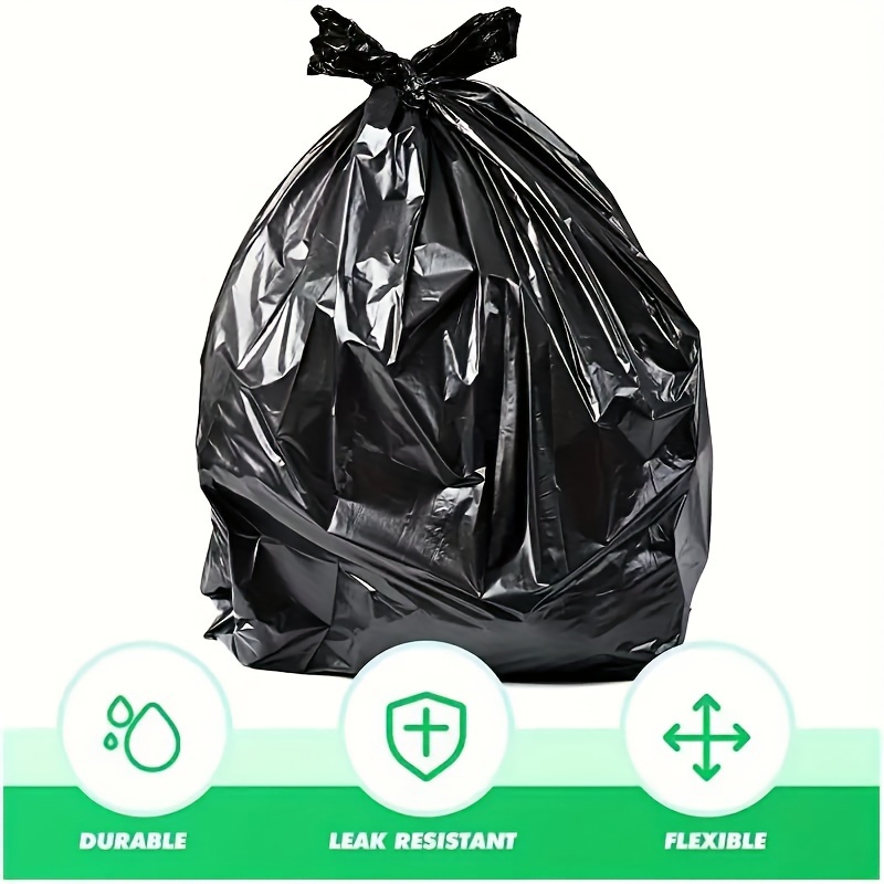 50pcs Thick Trash Bags Black Strong Trash Bags For Office - Temu