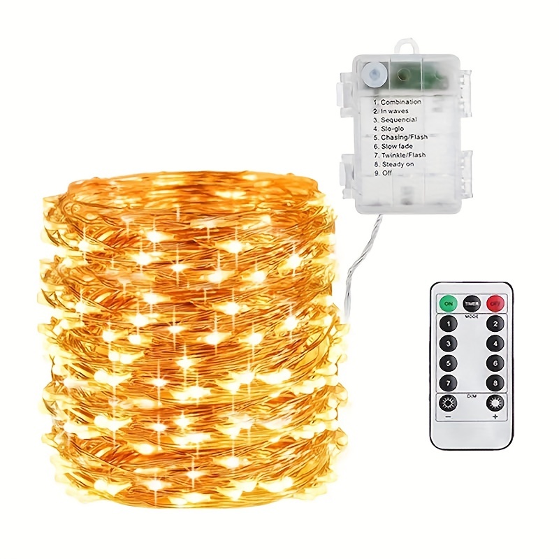 Impermeabile 10-100 LED Batteria Filo di Rame Filo Luci Festa