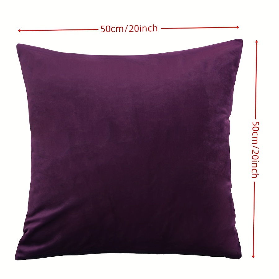 Luxury Velvet Cushion Cover Solid Color Throw Pillow Case - Temu