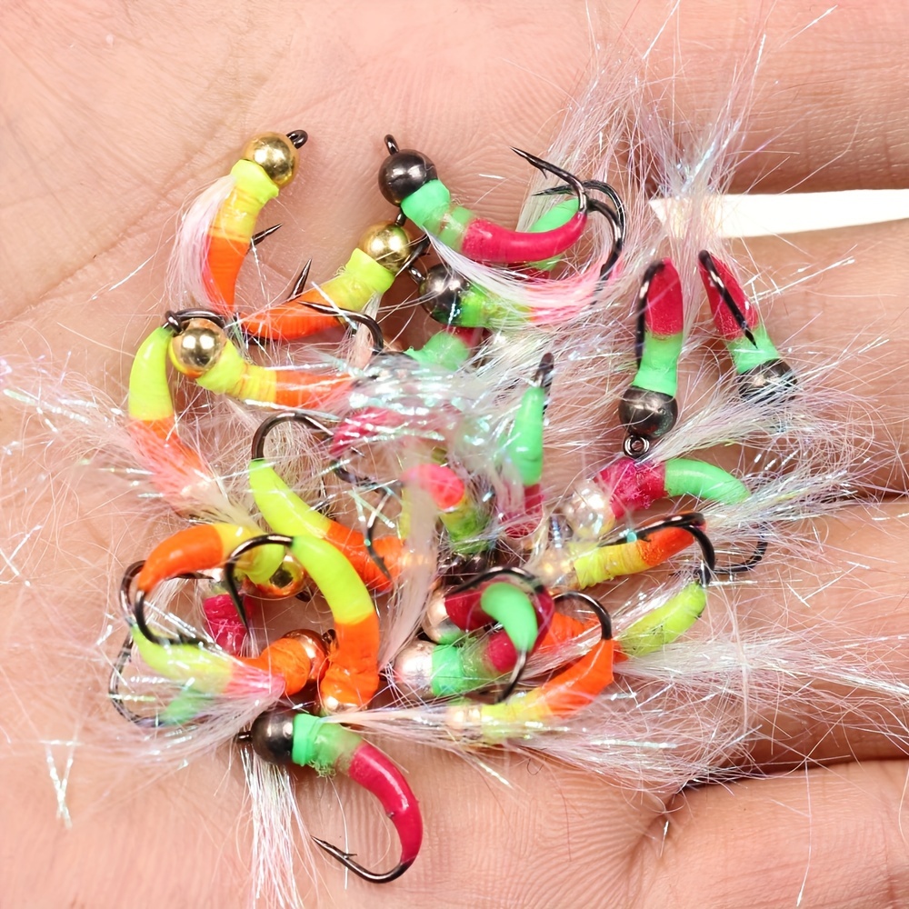 Brass Bead Head Flies Trout Fishing Ice Fishing Fly Outdoor - Temu