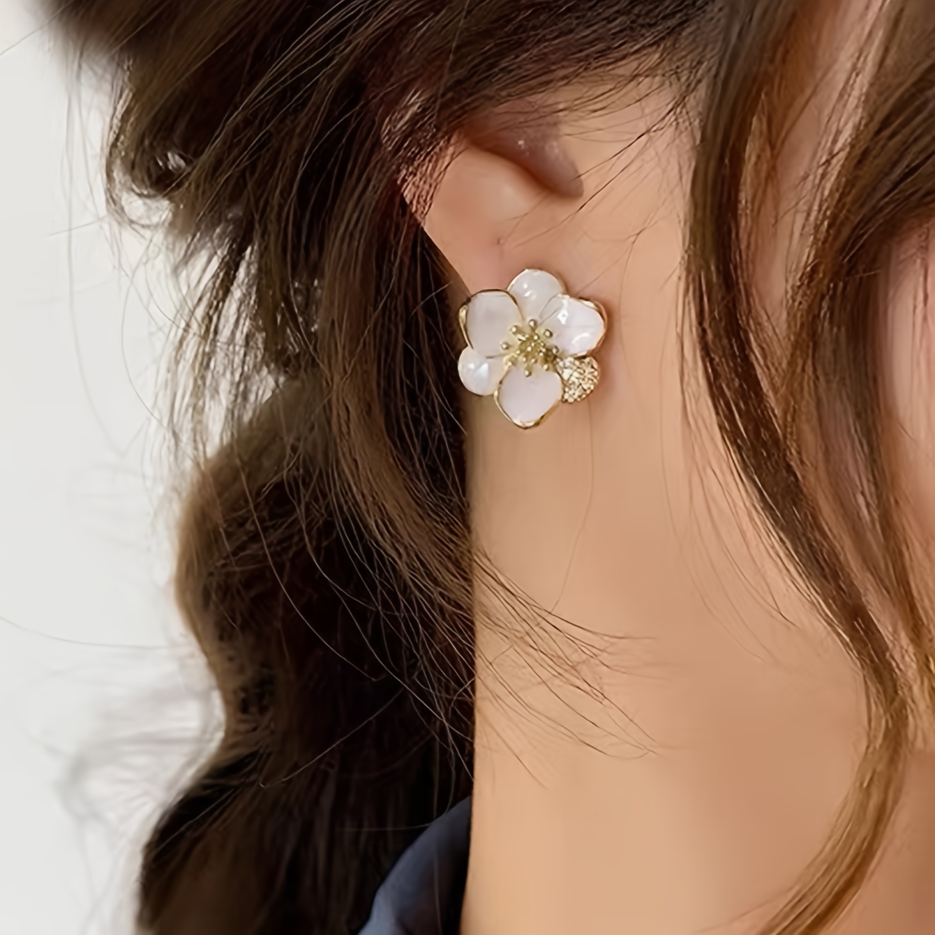 Chic Floral Stud Earrings for Women