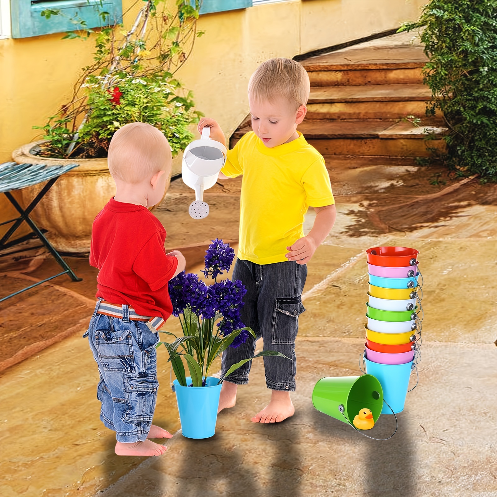 Small Buckets, Beach Toys, Children's Plastic Buckets, Mini Water Games,  Children's Outdoor Sand Digging Hand Bucket Tools