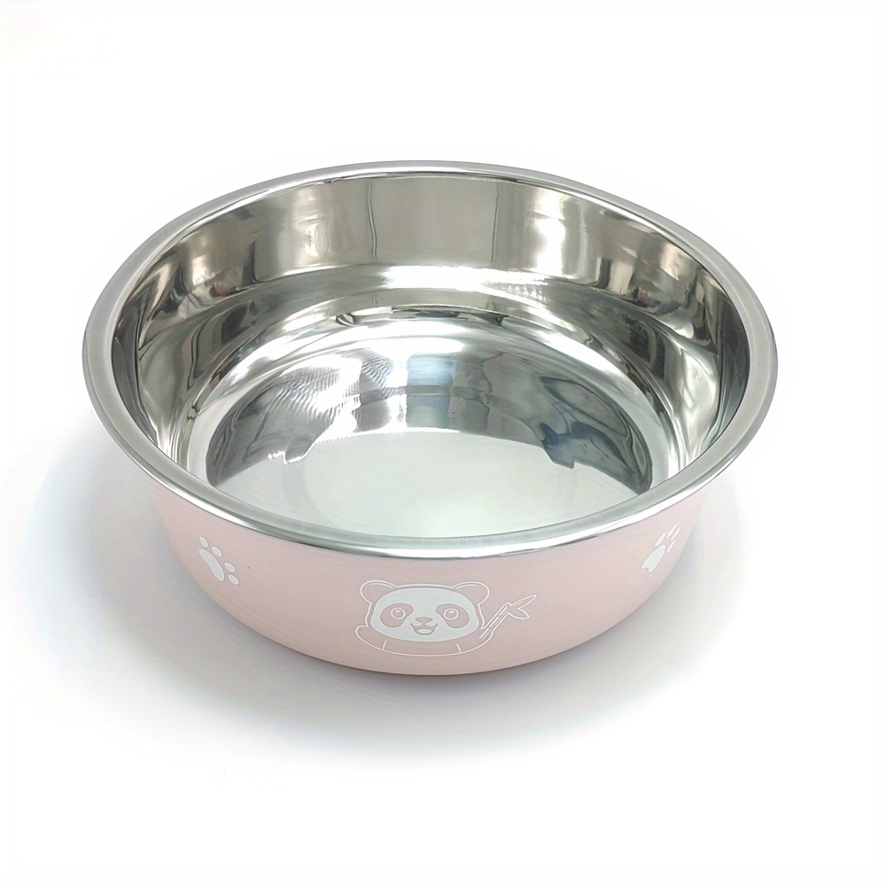 The Ramsay: Shallow Stainless Steel Dog Bowl w/ Non-Slip Base