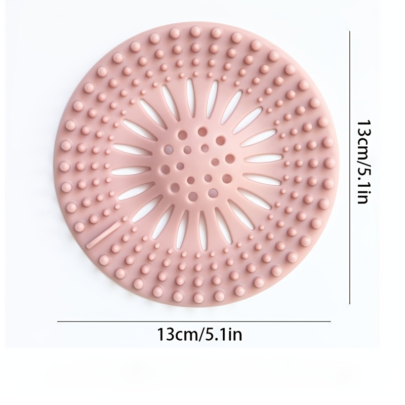 Silicone 5x Hair Catcher Shower Drain Covers Hair Stopper For