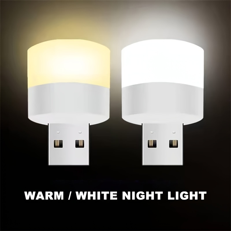 USB Portable LED Lamp Mini Night Light Round Lamp Computer Mobile Power  Light 