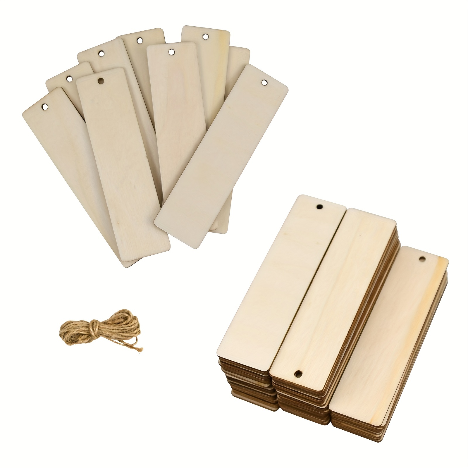 Wood Blank Bookmarks Diy Craft Wooden Bookmark Bulk 20 - Temu