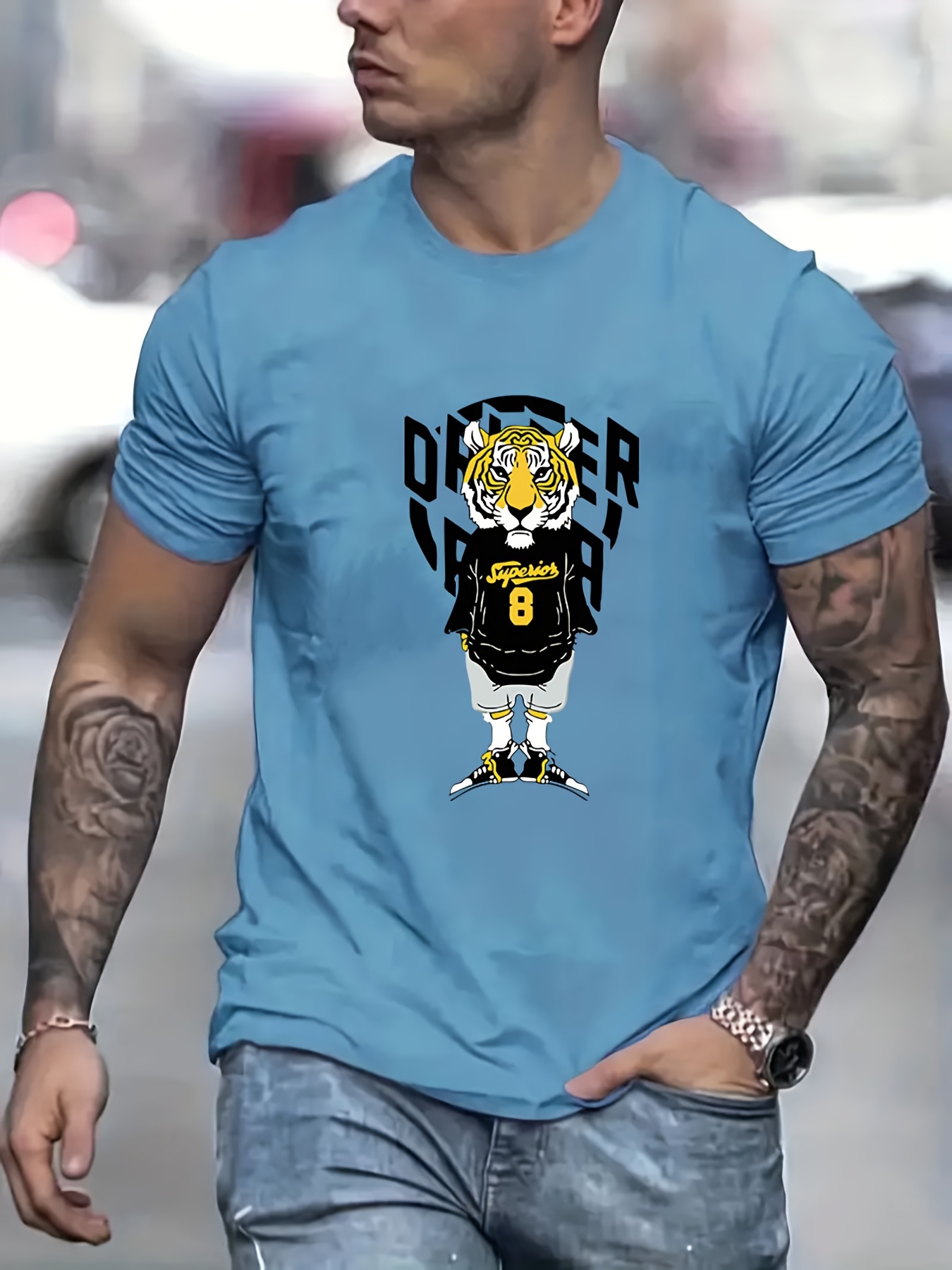 Men Tiger T Shirt - Temu