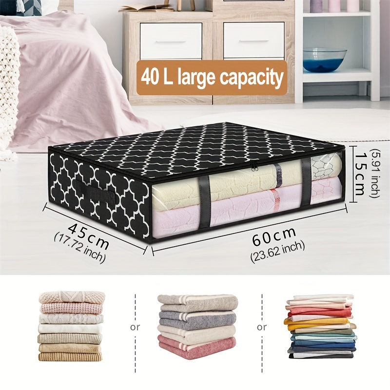 Under Bed Storage Bag Cotton Quilt Storage Bag Clothes - Temu