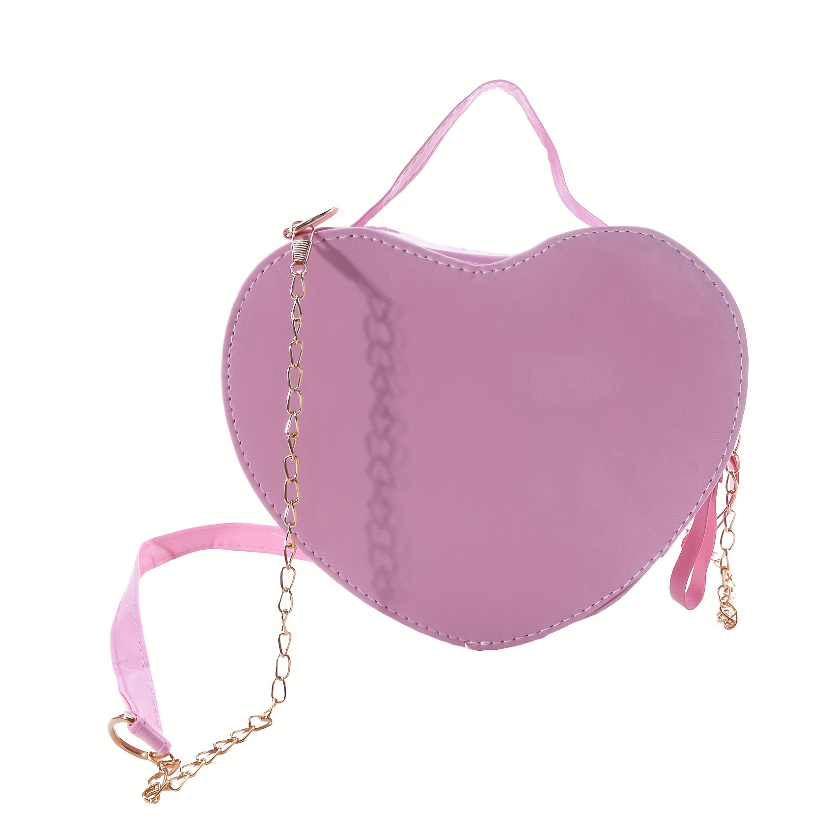 Ladies' Shoulder Bag With Heart-shaped Decoration, Crossbody Bag
