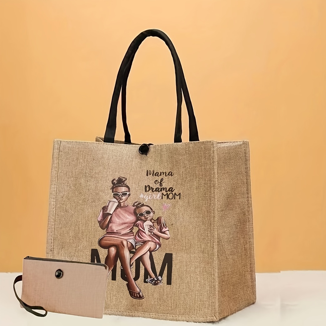 Stylish And Minimalist Tote Bag, Large Capacity Portable Zipper
