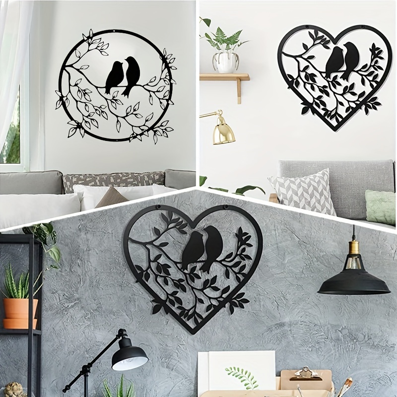 love birds heart silhouette