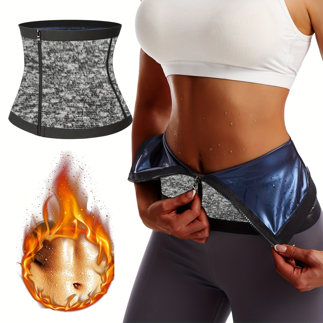 Women Waist Trainer Belly Sauna Sweat Belt Sport Body Shaper Gym