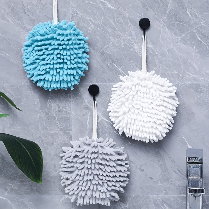 Quick-drying Chenille Hand Towel Ball - Absorbent Microfiber Fingertip  Towels For Kitchen And Bathroom - Temu