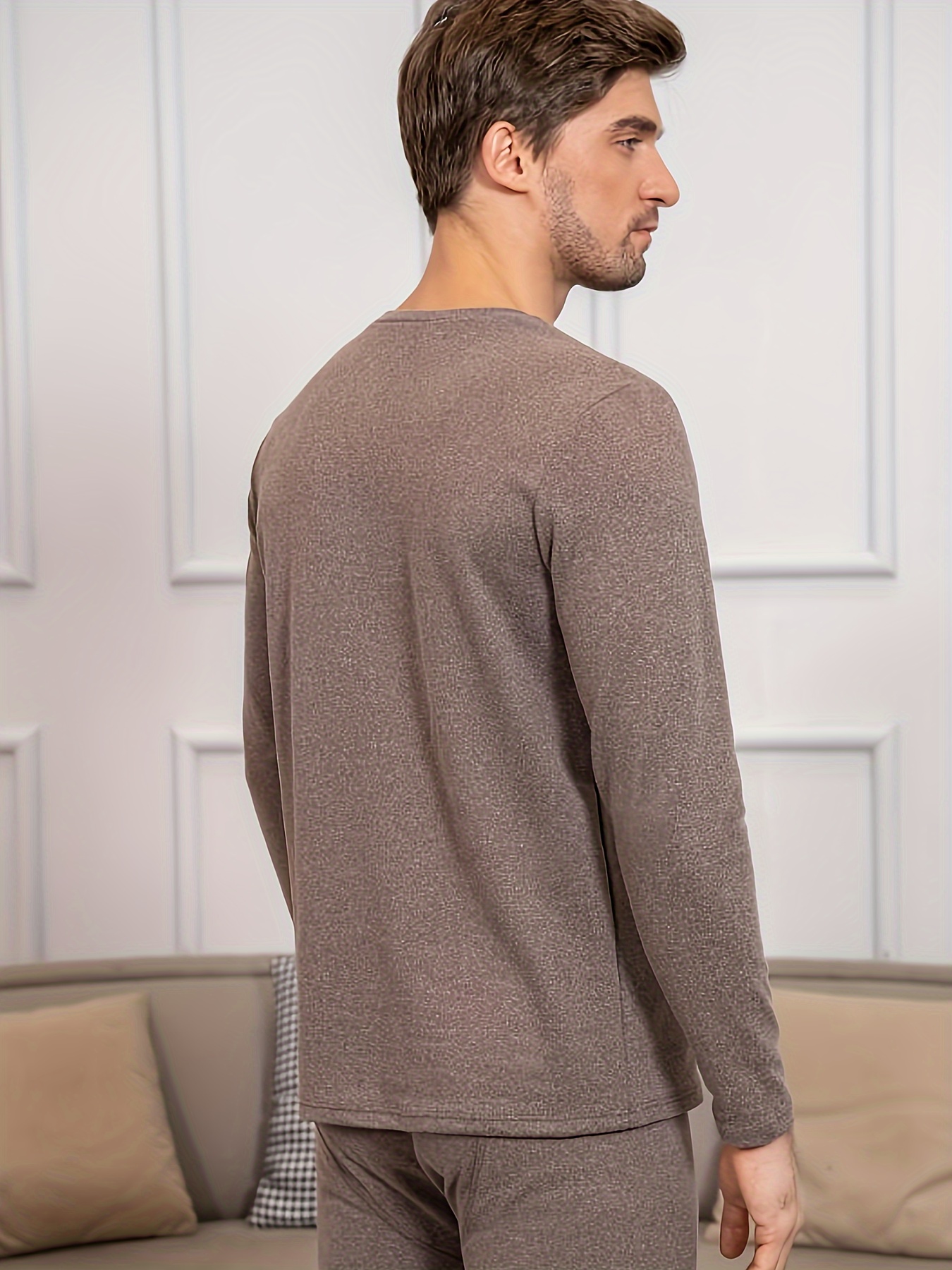 TSLA - Camisetas térmicas de compresión de manga larga para hombre, cuello  alto falso, para llevar como capa base en invierno, ideal para hacer