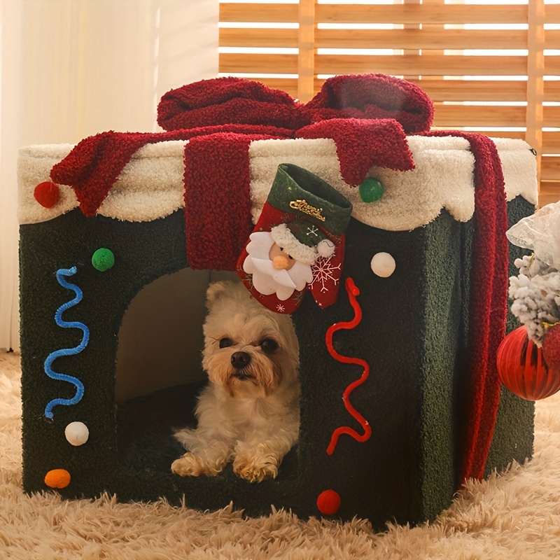 LOVEPET Cat Bed Closed Winter Warm Teddy Dog Bed Small Pet Washable Four  Seasons Universal Pet Nest