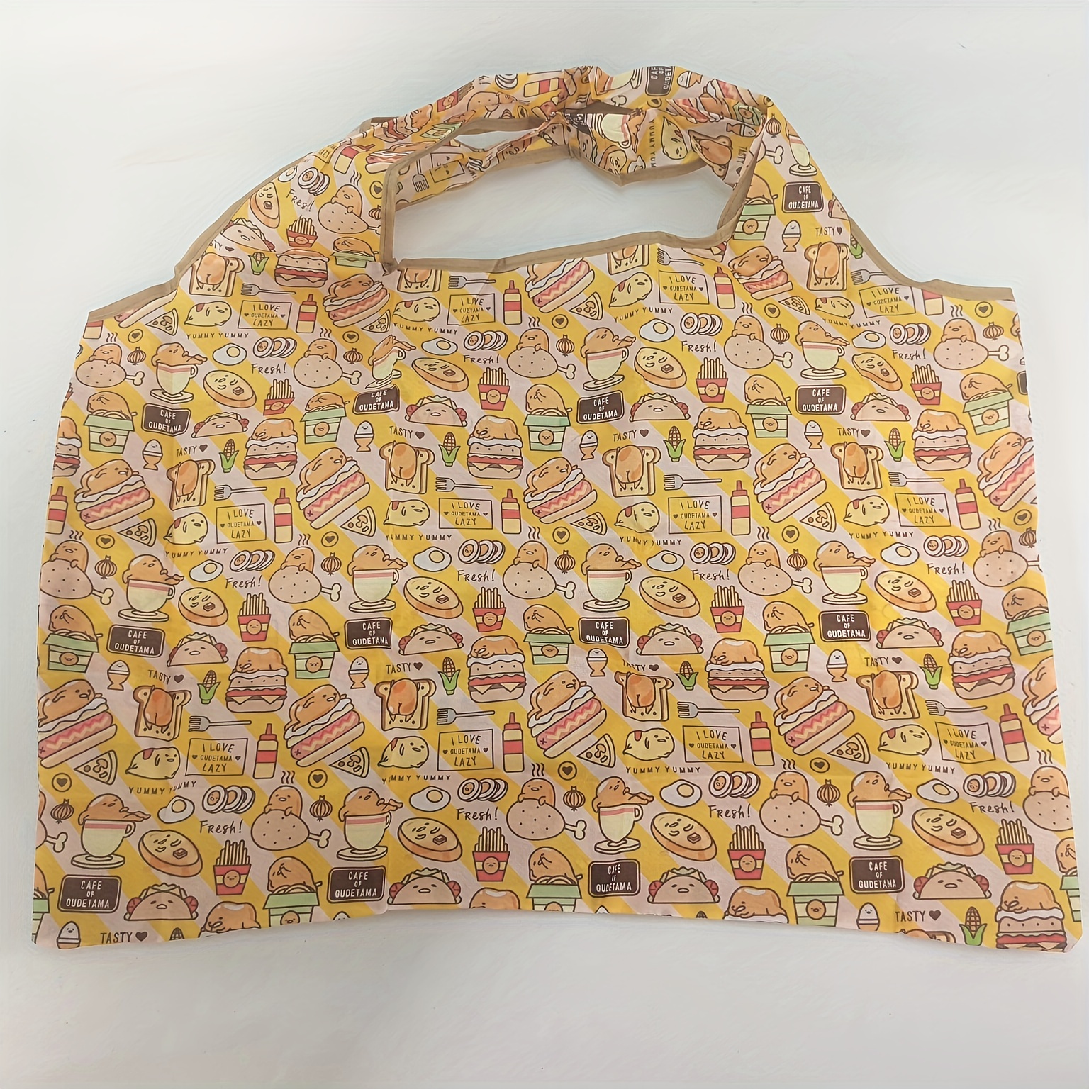 Cartoon Printed Nylon Tote Bag Reusable Grocery Shopping Bag - Temu