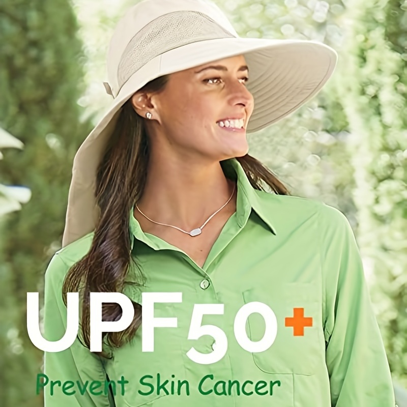 Uv Face Cover Womens Sun Hat With Face Cover UPF50 Sun Protection