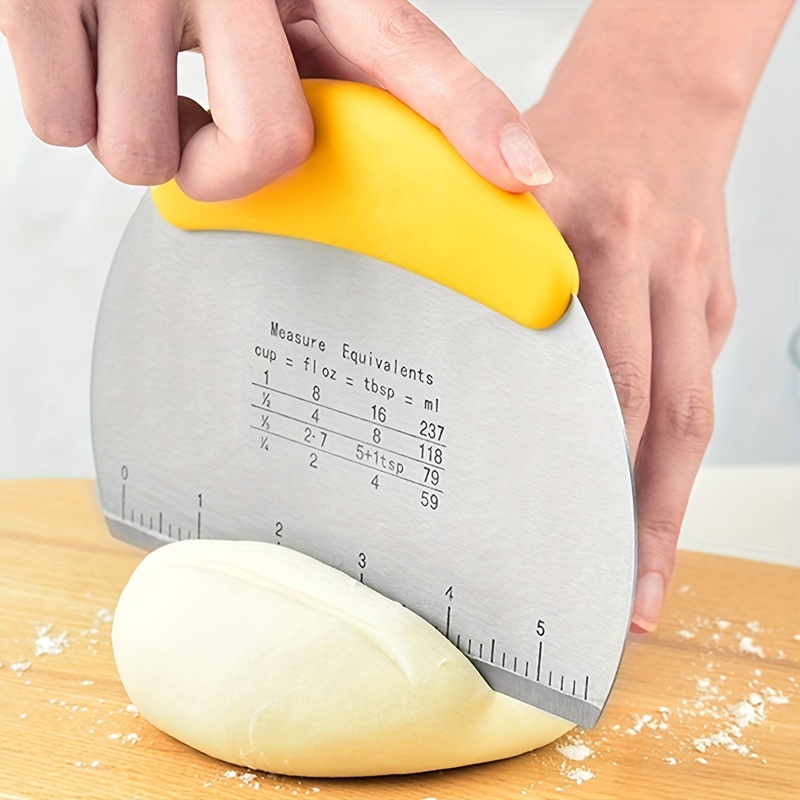 Stainless Steel Pasty Cutters Noodle Knife Cake Scraper with Scale Baking  Cake Cooking Dough Scraper Baking Accessories