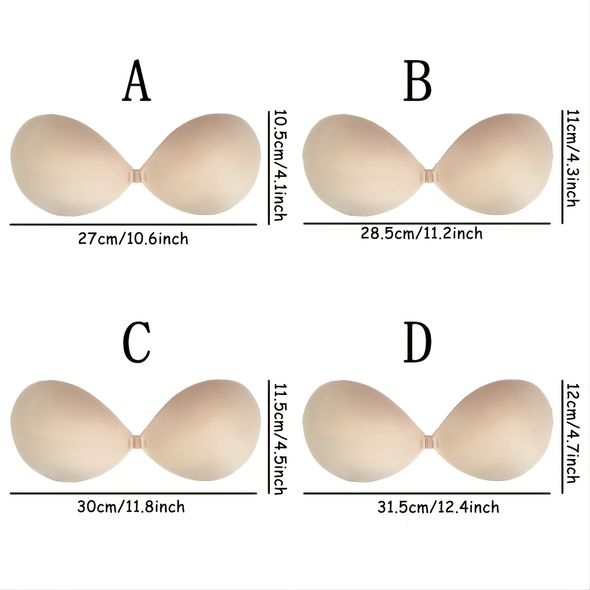 Invisible Stick Lift Bra Strapless Seamless Front Buckle - Temu Canada