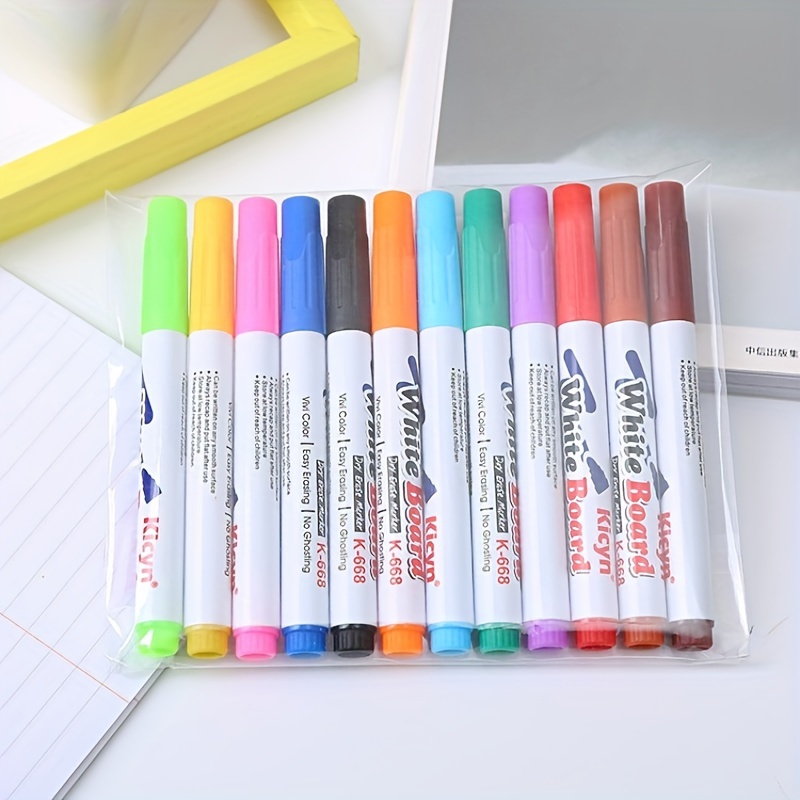 Magnetic Dry Erase Markers Whiteboard Assorted Colors Fine Point Marker  Erasable Pen Set for Kids School Office Charts graphs memo Boards - 3 per  Pack