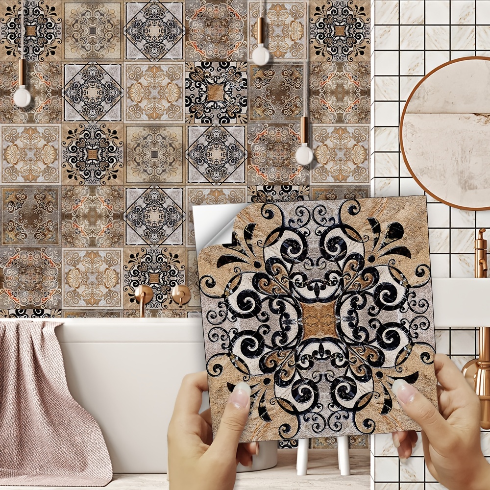 10Pcs Bathroom Kitchen Bedroom Floor Stickers Self-Adhesive Wear