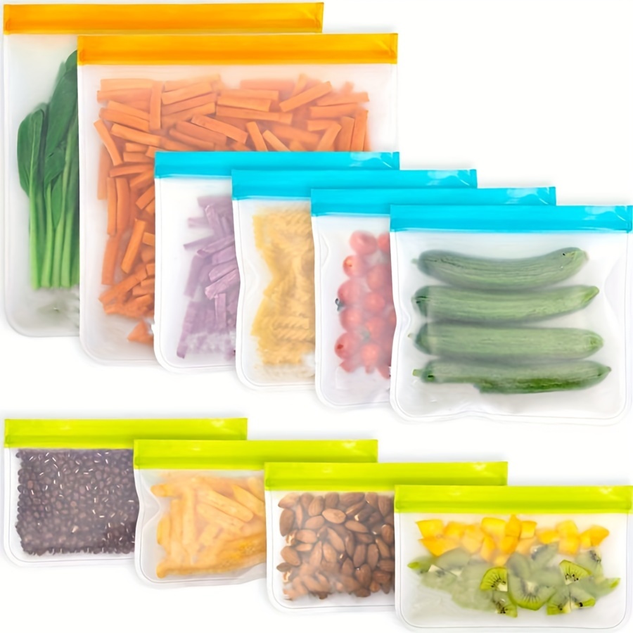 Ecodoor Reusable 2 Gallon Capacity Food Storage & Freezer Bags (4 Bags)