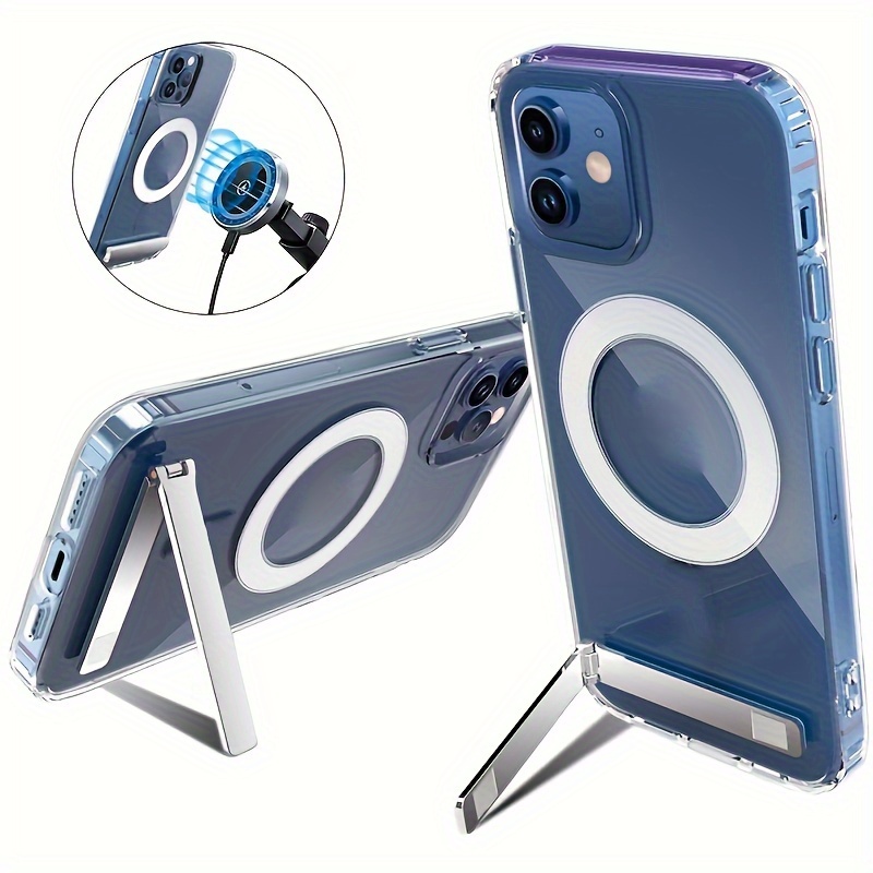 Clear Magnetic Stand Phone Case Iphone 15 14 Pro Max Plus 13 Temu