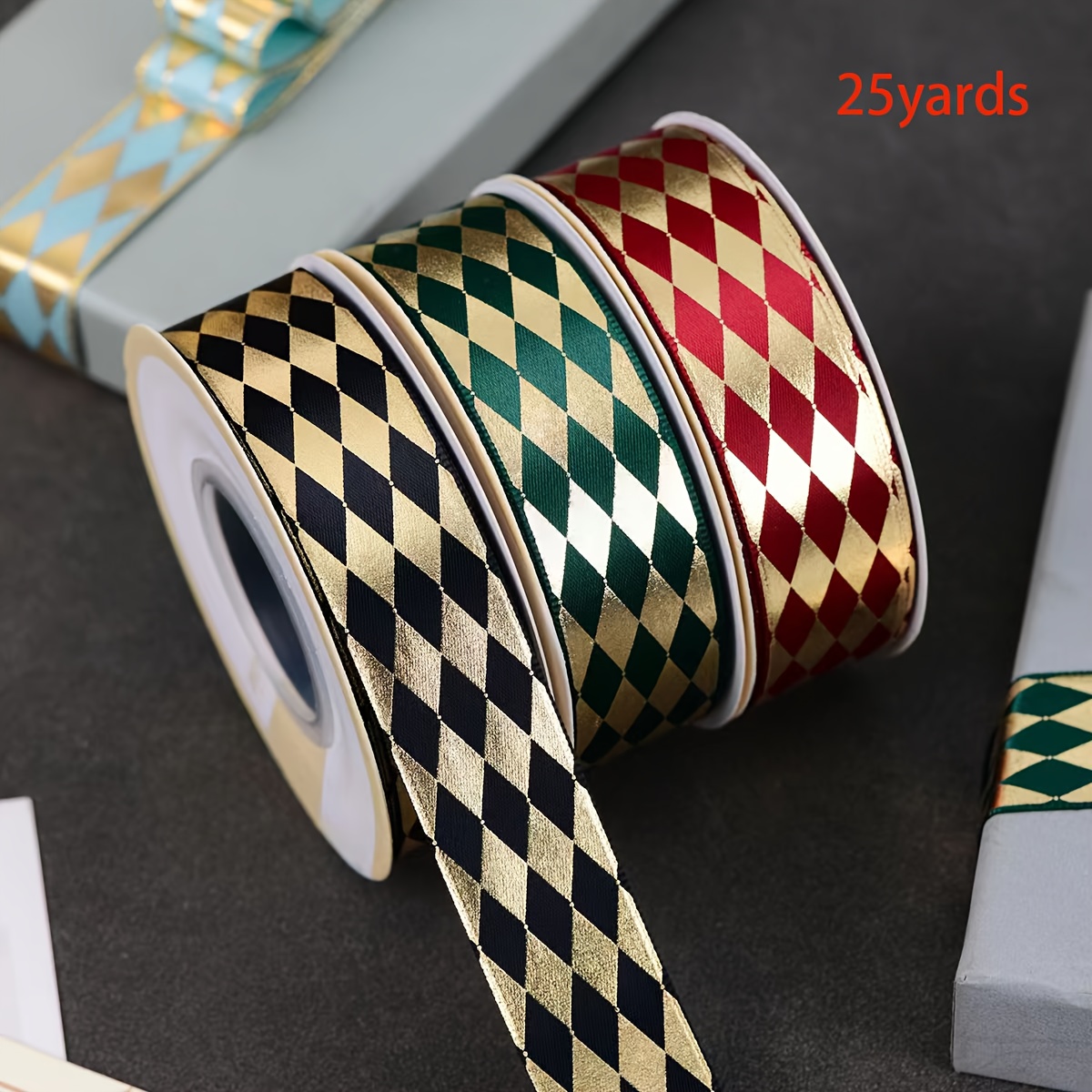 1-2pc Poly Mesh Ribbon With Metallic Foil Each Roll Wreaths Swags Bows  Wrapping