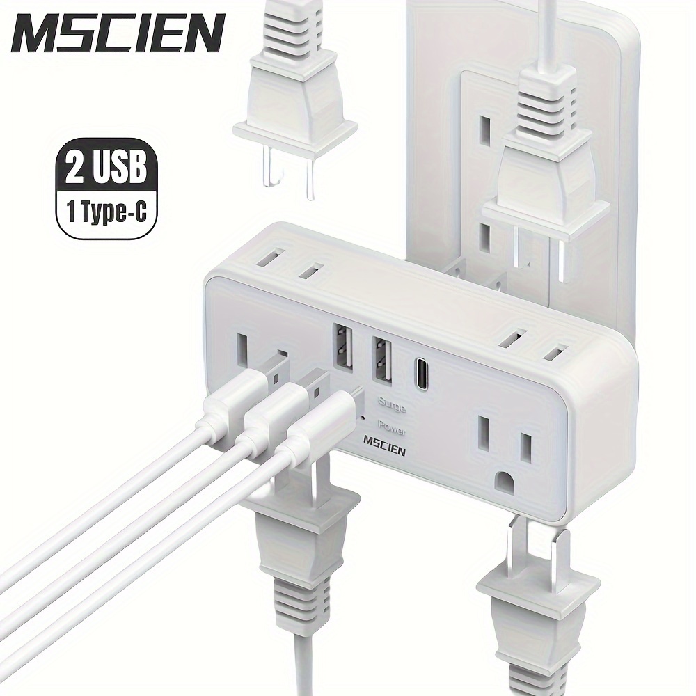 Cheap TESSAN Multi Outlets Wall Socket Extender with AC Outlets, USB Ports  and Type C, EU KR Plug Power Strip Adapter Charger for Home