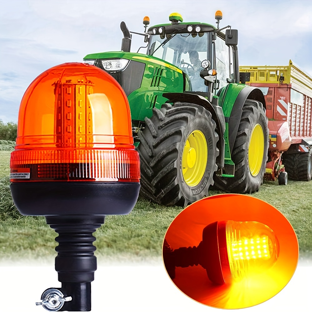 Gyrophare magnétique agricole tracteur LED orange 12 volts