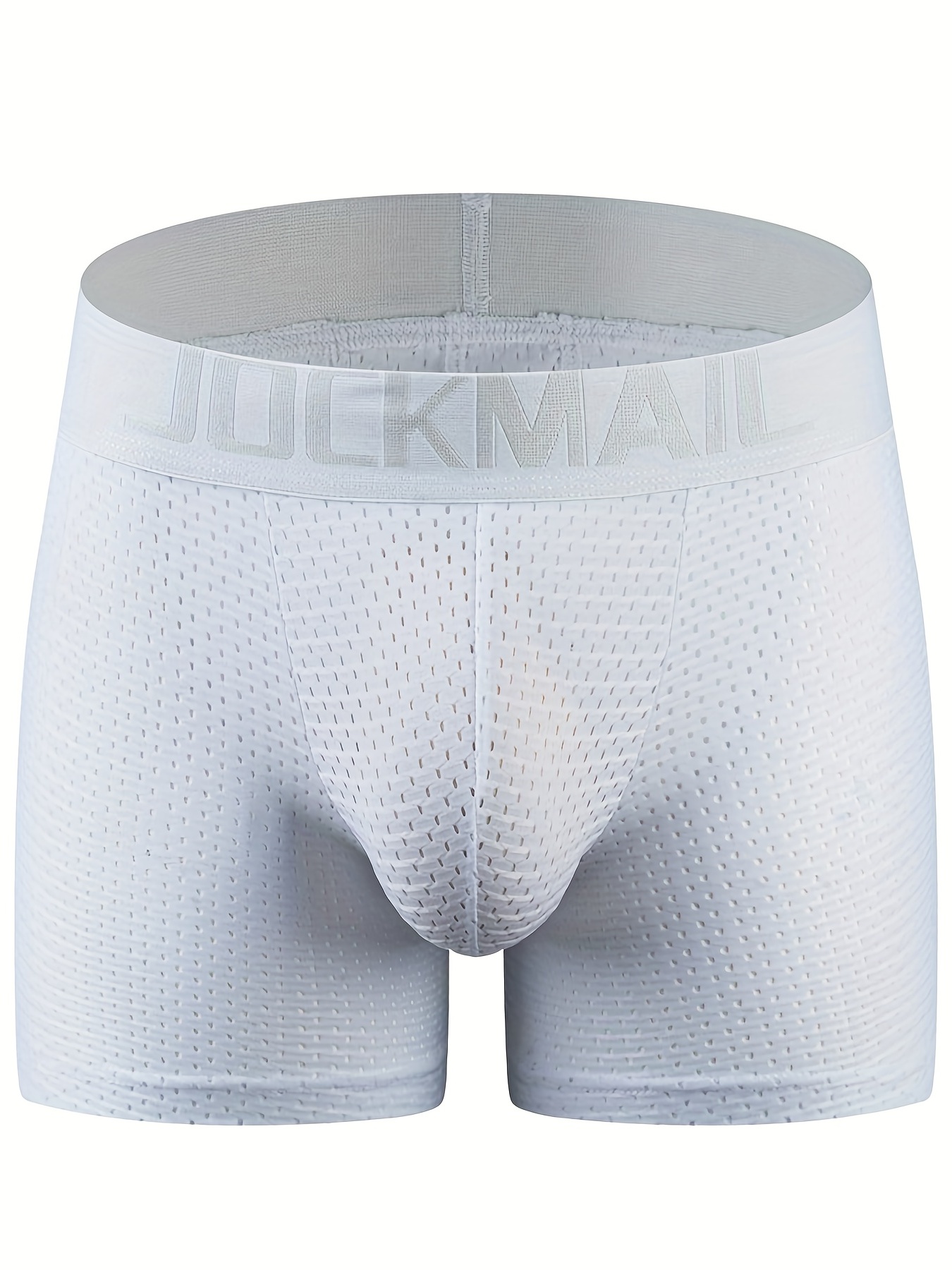 Men's Boxer Briefs Ice Silk Mesh Perforated Breathable Comfortable Underwear