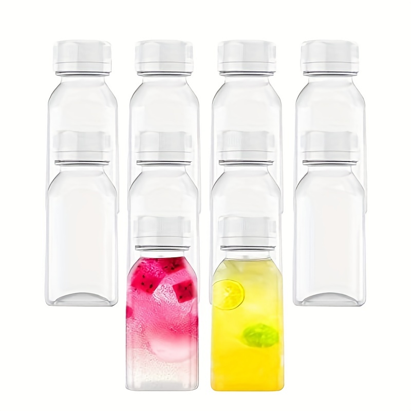 8oz Reusable Juice Bottles, Mini Plastic Juice Bottles With , Mini