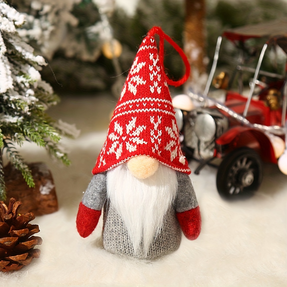 Swedish Gnome Christmas Decorations -Tomte - Scandinavian Elf - Plush  Ornaments