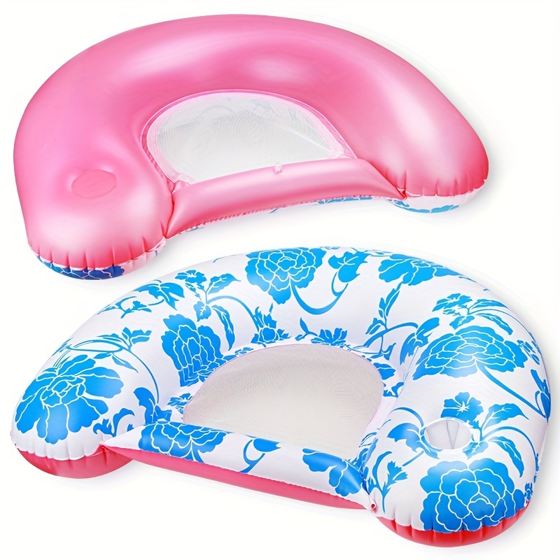 Inflatable Rose Print U shaped Mesh Reclining Chair Ultimate - Temu