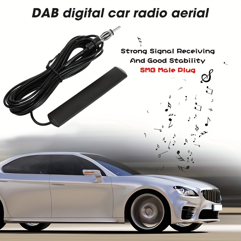 Dab+fm+car Stereo Antenna Aerial Splitter Cable Adapter 12v - Temu