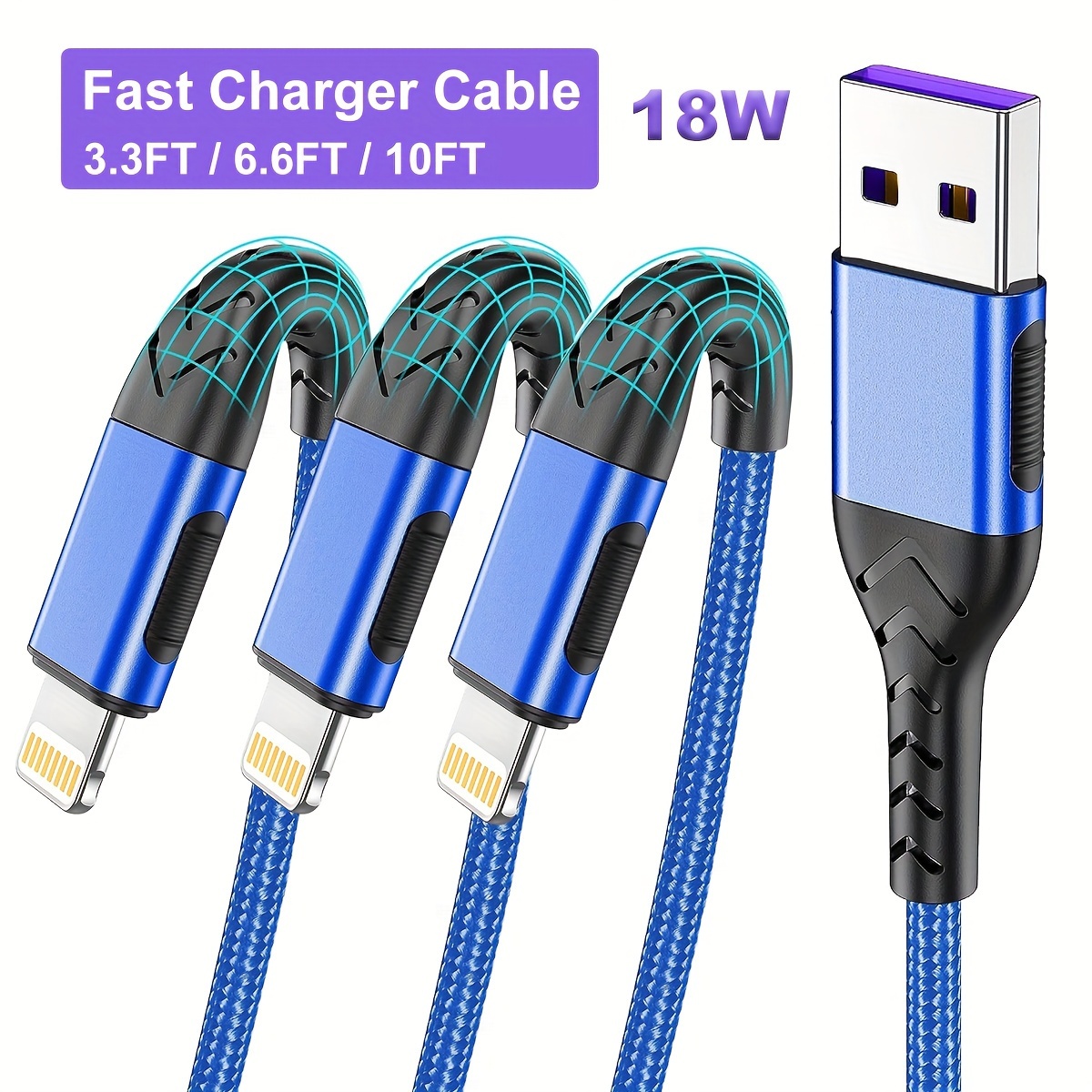 Toocki Câble D'interface USB Vers Ip 2 4A/12W Pour Charge - Temu Canada