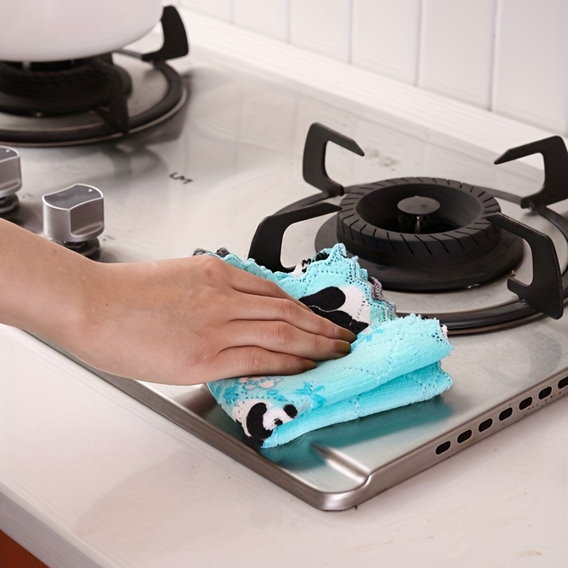 Super Absorbent Microfiber Kitchen Dish Cloth Double-sided