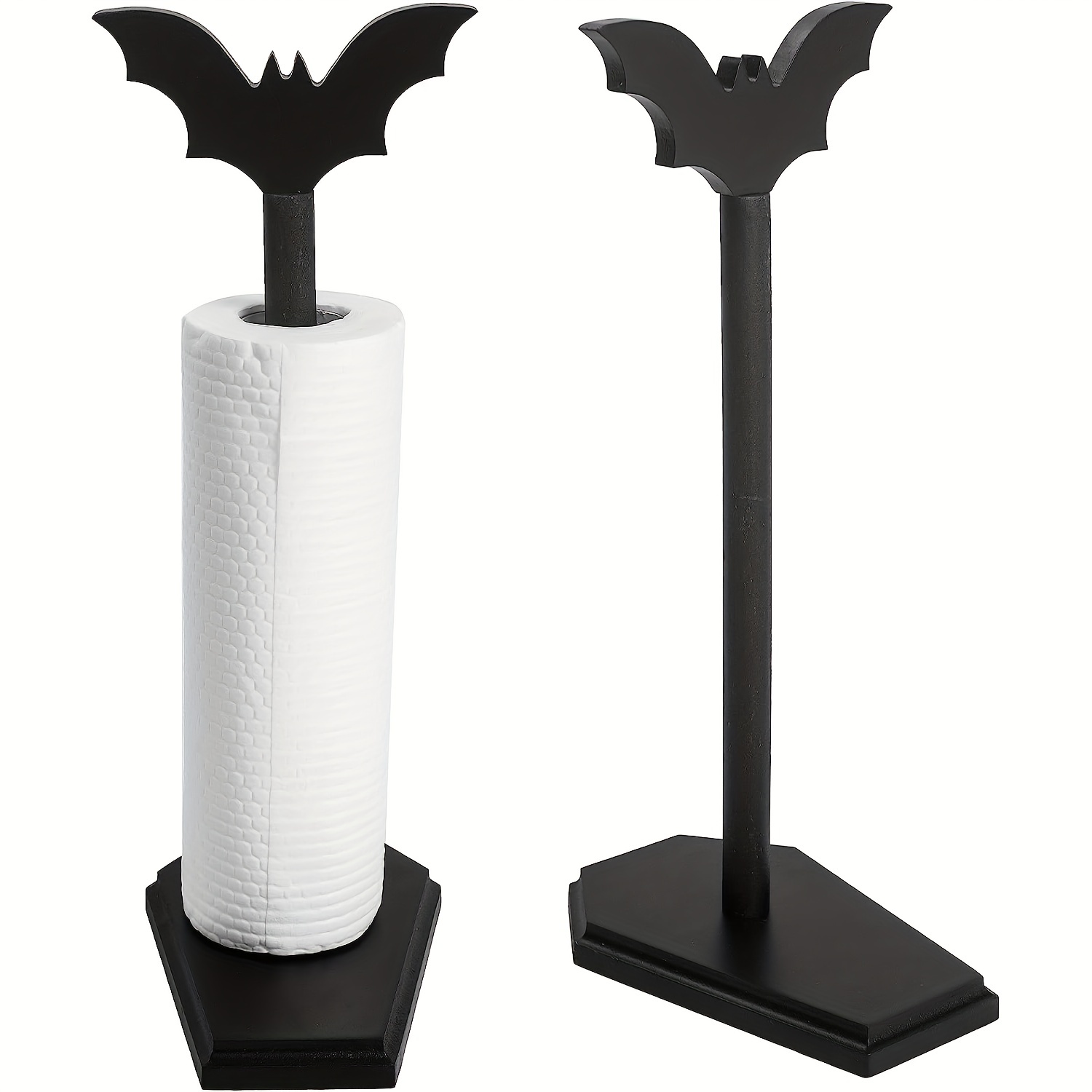 Bat Coffin Paper Towel Holder Handmade Vampire Goth Halloween Kitchen  Macabre Décor 