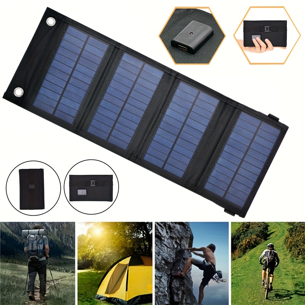 Panel Solar Plegable Usb Portátil Paneles Solares Plegables - Temu