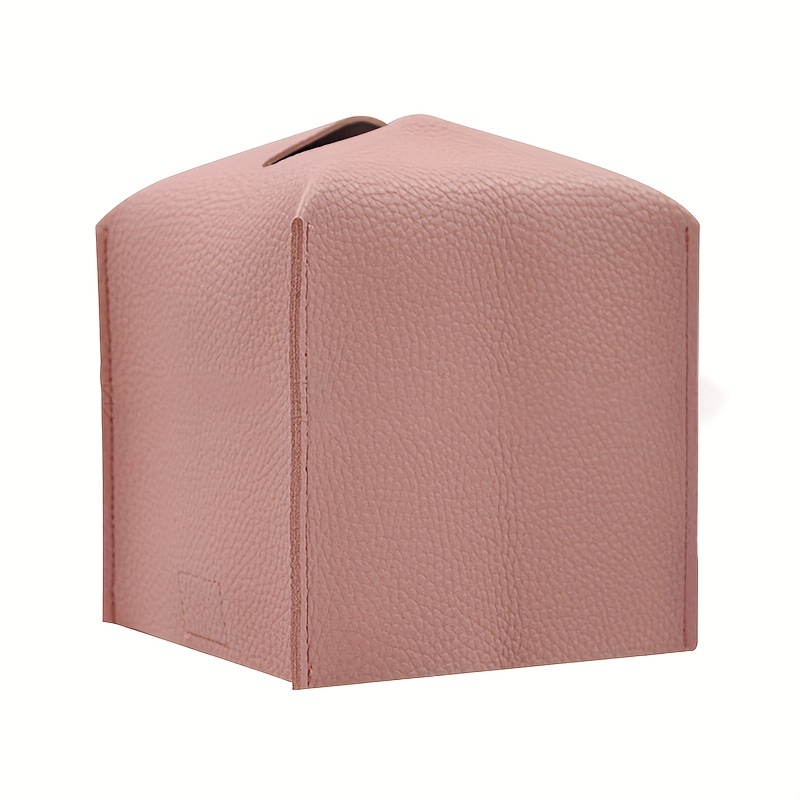Boîte à mouchoirs carrée en cuir PU, support de boîte à mouchoirs  cosmétiques pour