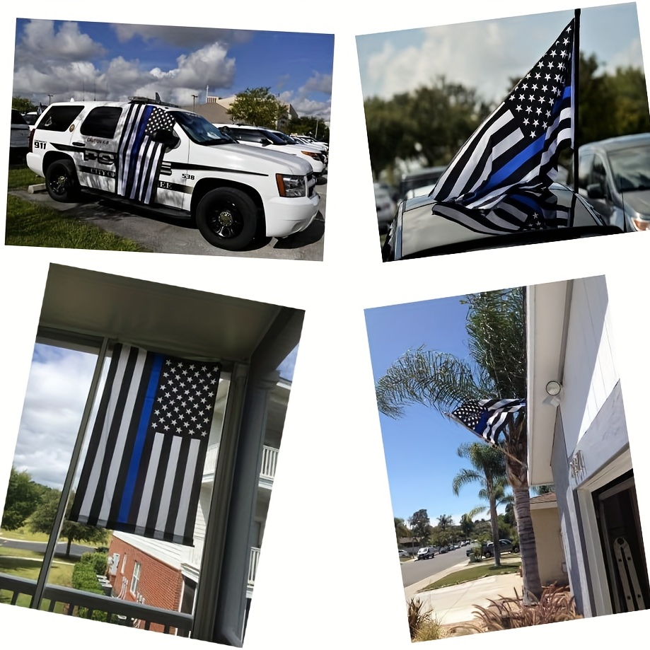 Black Flag Blue Stripe - Thin Blue Line Flag