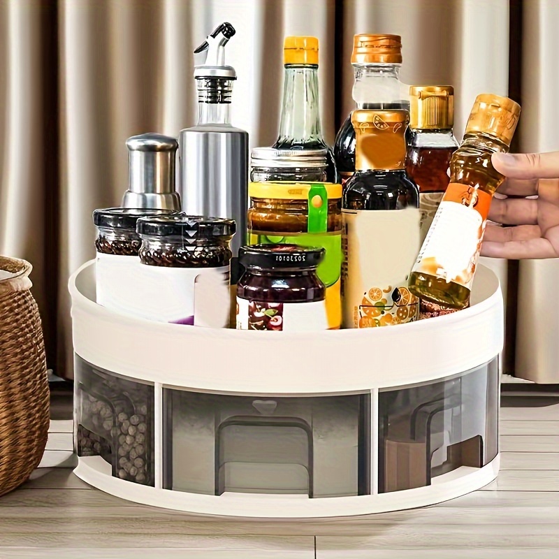 Turntable Organizer, Spice Spinner, Spice Rack Organizer, Rotating