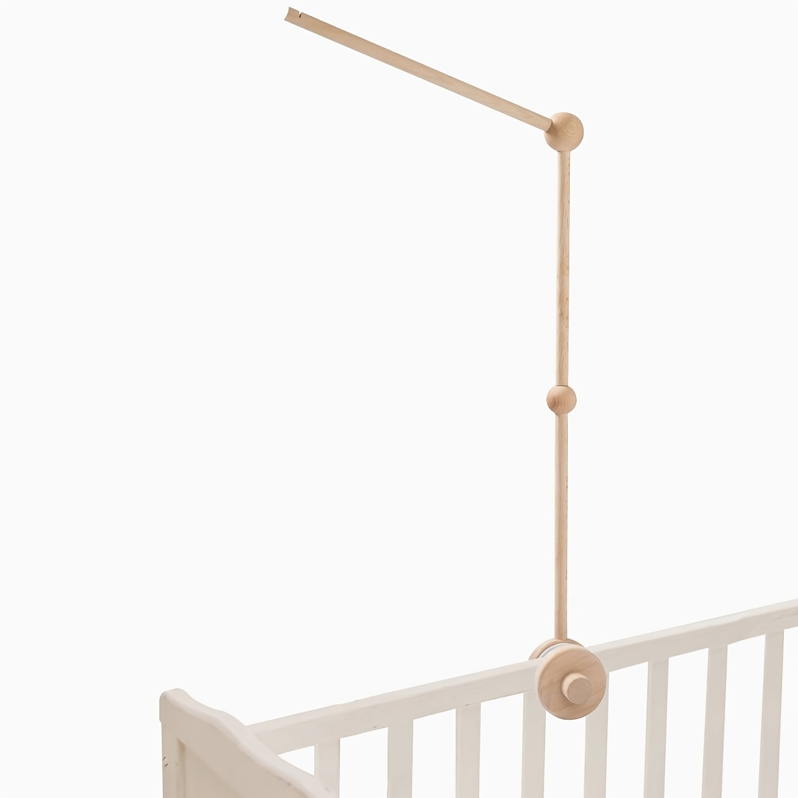  HBM Wooden Mobile Arm for Crib 19-37 Inch Adjustable Baby  Mobile Hanger Beech Wood Mobile Crib Arm Attachment,Anti Slip for Sturdy  Crib : Baby