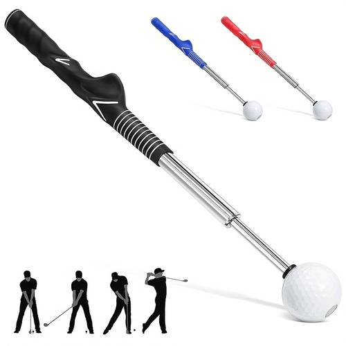 1pc golf stretchable swing training device lightweight durable golf swing tool with ergonomic grip