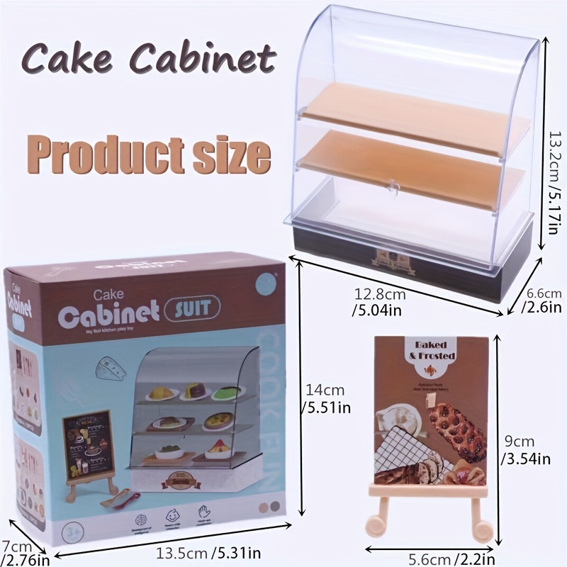 1pc Mini Cake Cabinet: A Miniature Toy Display Cabinet for Dollhouse Food  Play Model Accessories & Dessert House Scene Ornament